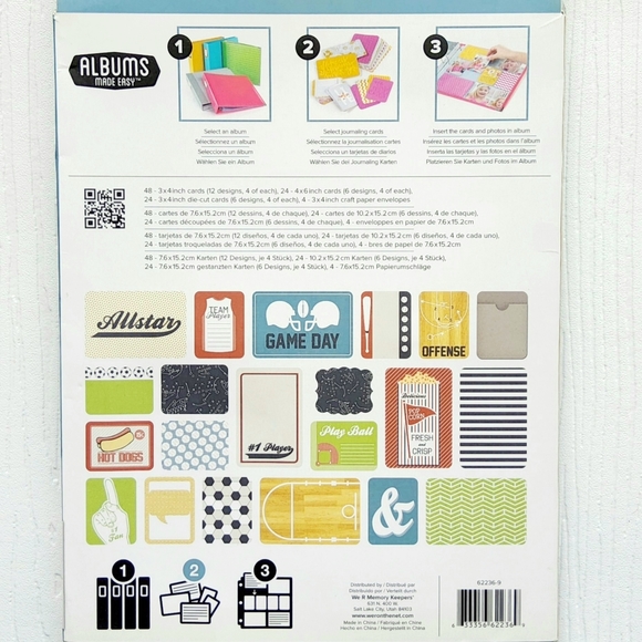 We R Memory Keepers Albums Made Easy GAME DAY 100 Double-Sided Journal Card Set - Picture 4 of 5